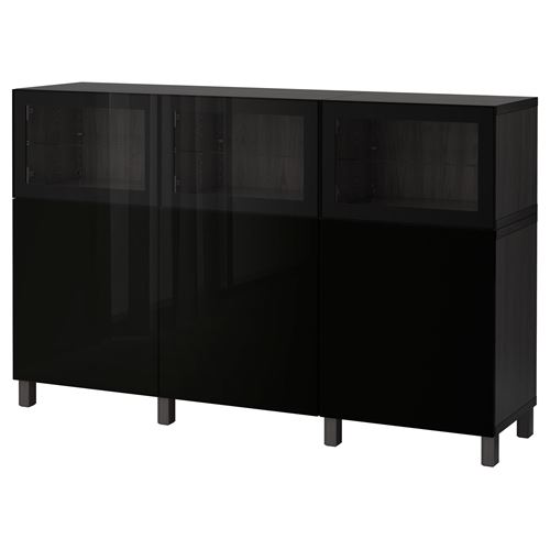 Комбинация для хранения - IKEA BESTÅ/BESTA/ БЕСТА/БЕСТО ИКЕА, 180x42x112 см, черный