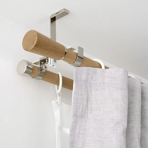 Двойной карниз - IKEA KÄGELKAKTUS/KAGELKAKTUS, 120-210 см, дуб, КАГЕЛЬКАКТУС ИКЕА (изображение №4)