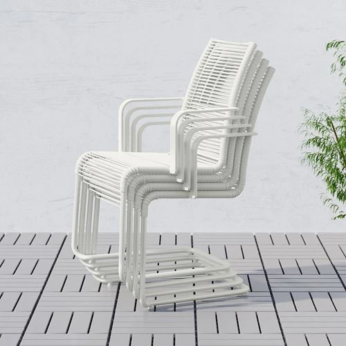 Стул садовый - IKEA VÄSMAN/VASMAN, 92х54 см, белый, ВЭСМАН ИКЕА (изображение №3)