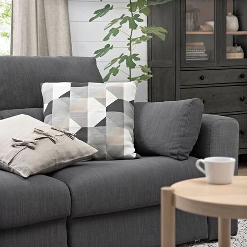Диван 2-местный - IKEA ESKILSTUNA, 100х190 см, черный, ЭСКИЛЬСТУНА ИКЕА (изображение №9)