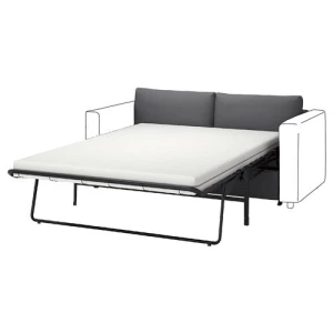 Чехол на 2-местную секцию дивана-кровати - IKEA VIMLE, серый, ВИМЛЕ ИКЕА