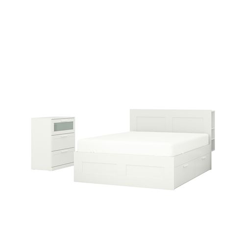 Комплект мебели д/спальни  - IKEA BRIMNES, 140х200 см, белый, БРИМНЭС ИКЕА