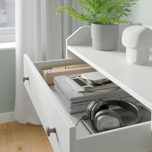 Комод с 6 ящиками - IKEA HAUGA, 138x84 см, белый ХАУГА ИКЕА