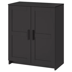 Шкаф с 2 дверями - IKEA BRIMNES, 78х95 см, черный, БРИМНЕС ИКЕА