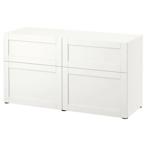 Комбинация для хранения - IKEA BESTÅ/BESTA/Беста/Бесто ИКЕА, 120x42x65 см, белый, (изображение №1)