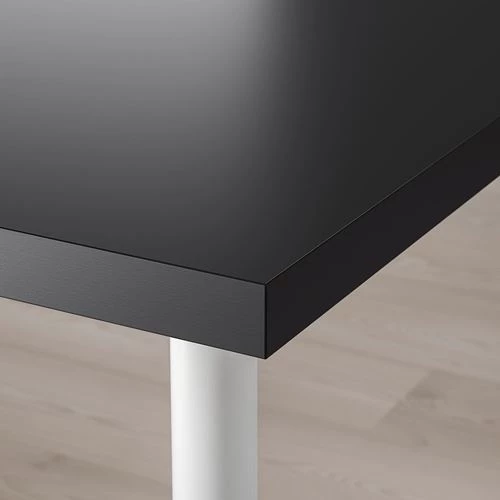 Письменный стол с ящиком - IKEA MÅLVAKT/MALVAKT/ALEX, 120x80 см, черный/белый, МОЛВАКТ/АЛЕКС ИКЕА (изображение №5)