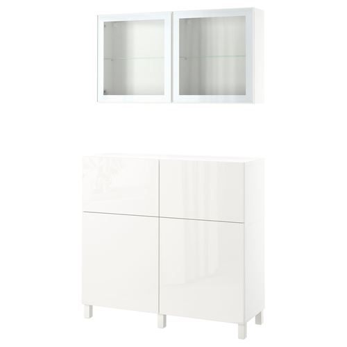 Комбинация для хранения - IKEA BESTÅ/BESTA/Беста/Бесто ИКЕА, 120x42x213 см, белый,