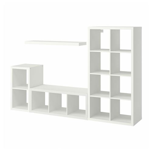 Тумба под телевизор - IKEA KALLAX/LACK, 231х39х147 см, белый, КАЛЛАКС/ЛАКК ИКЕА