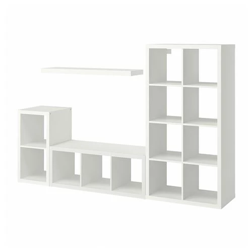 Тумба под телевизор - IKEA KALLAX/LACK, 231х39х147 см, белый, КАЛЛАКС/ЛАКК ИКЕА (изображение №1)