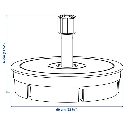 Основание для зонта - IKEA GRYTÖ/GRYTO, 41х60 см, черный, ГРИТЭ ИКЕА (изображение №4)