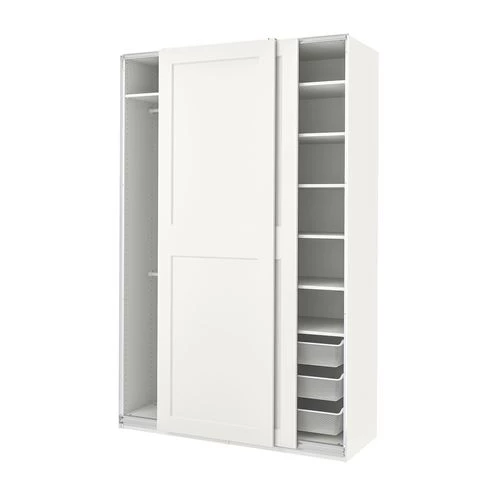 Шкаф-купе - IKEA PAX/GRIMO/ПАКС/ГРИМО ИКЕА, 150x66x236 см, белый (изображение №1)