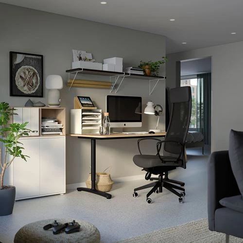 Офисный стул - IKEA MARKUS, 60x62x129(147)см, черный, МАРКУС ИКЕА (изображение №3)