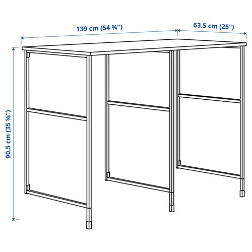 Стеллаж - IKEA ENHET, 139х63.5х87.5 см, белый/антрацит, ЭНХЕТ ИКЕА (изображение №3)