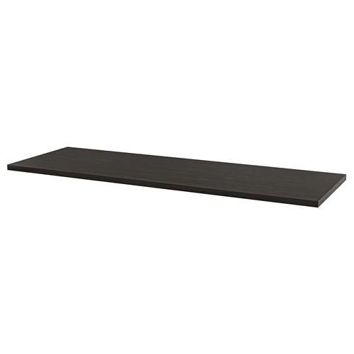 Письменный стол - IKEA LAGKAPTEN/OLOV, 200х60х63-93 см, черно-коричневый/белый, ЛАГКАПТЕН/ОЛОВ ИКЕА (изображение №2)