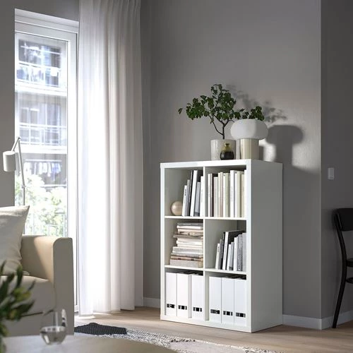 Стеллаж 6 ячеек - IKEA KALLAX, 77х112 см, белый, КАЛЛАКС ИКЕА (изображение №2)