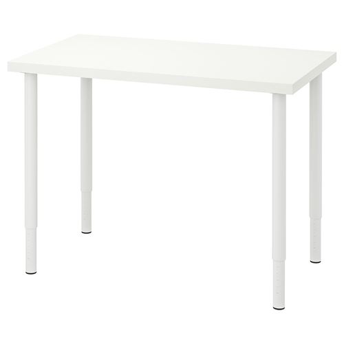 Письменный стол - IKEA LINNMON/OLOV, 100x60 см, белый, ЛИННМОН/ОЛОВ ИКЕА