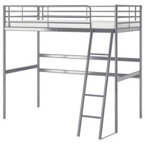 Каркас кровати-чердака - IKEA SVARTA/SVÄRTA, 90x200 см, серебристый СВЭРТА  ИКЕА
