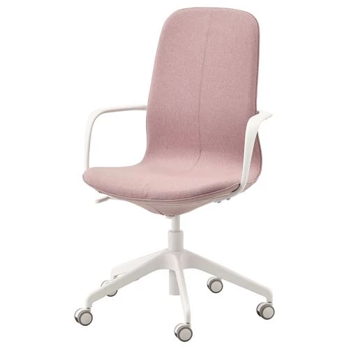 Офисный стул - IKEA LÅNGFJÄLL/LANGFJALL, 68x68x104см, розовый, ЛОНГФЬЕЛЛЬ ИКЕА (изображение №1)