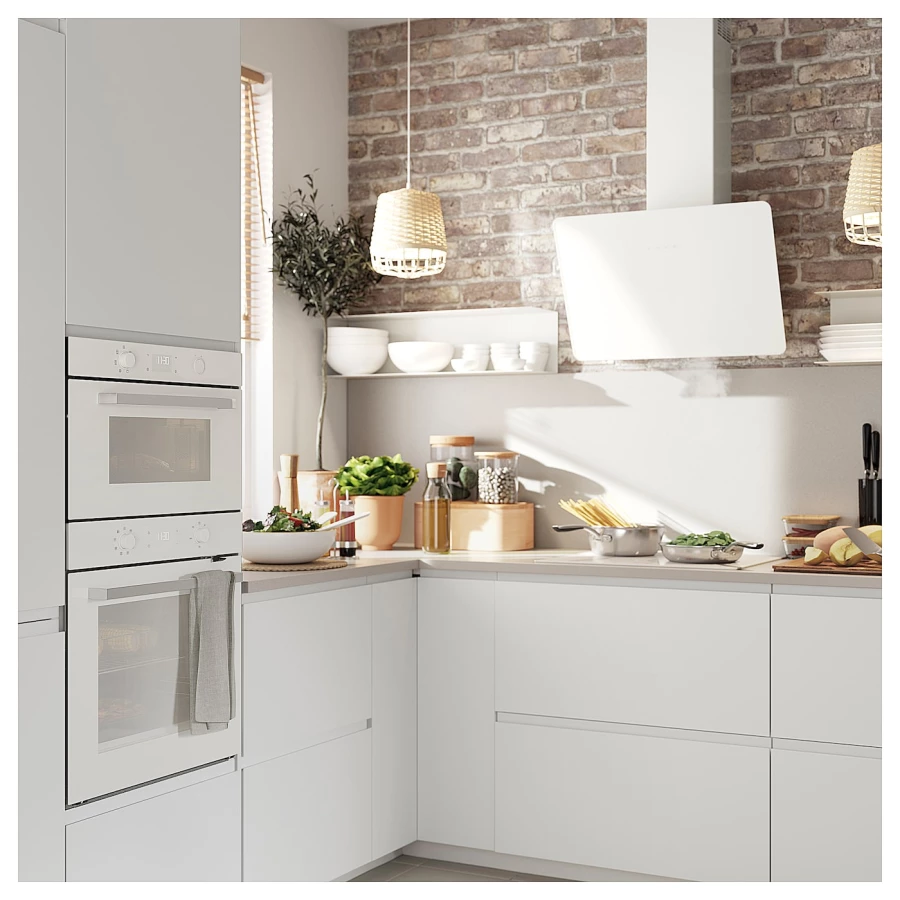 белая кухня белый духовой шкаф
