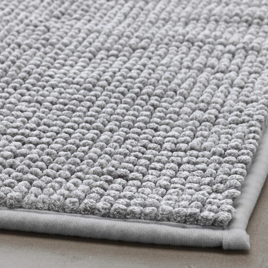 ТОФТБУ коврик для ванной, серо-белый меланж, 50x80 см