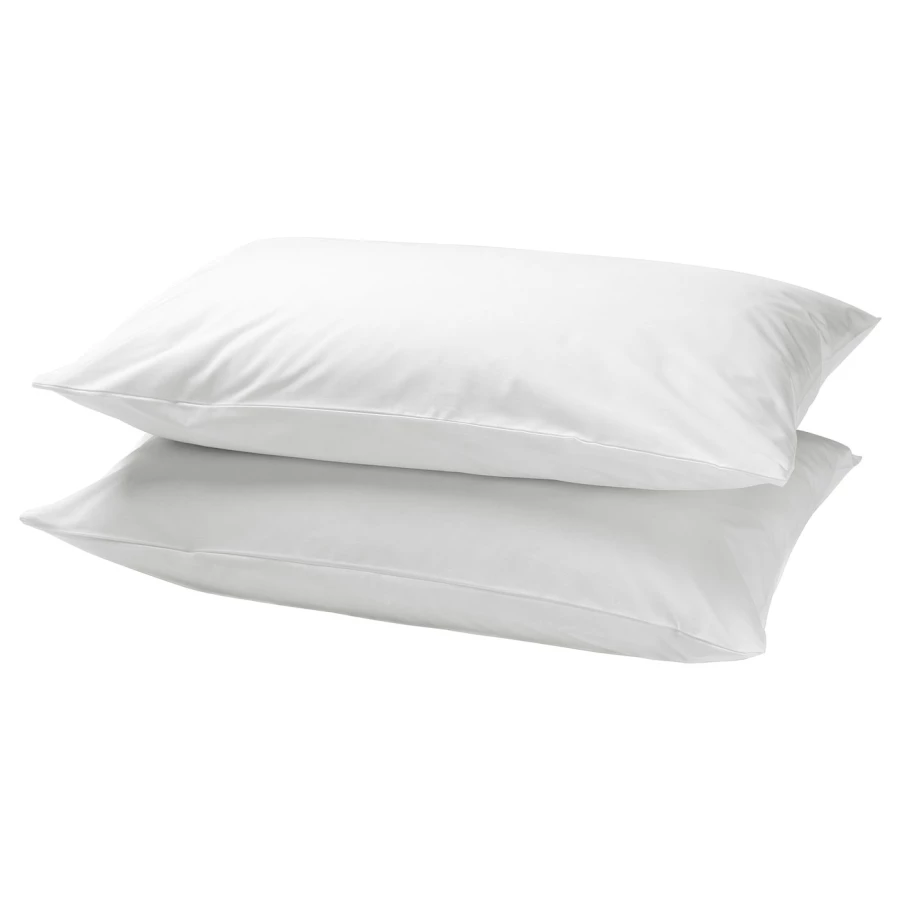 Наволочка - 2 шт, хлопок 100% - аналог IKEA DVALA, 50x70, белый (изображение №1)