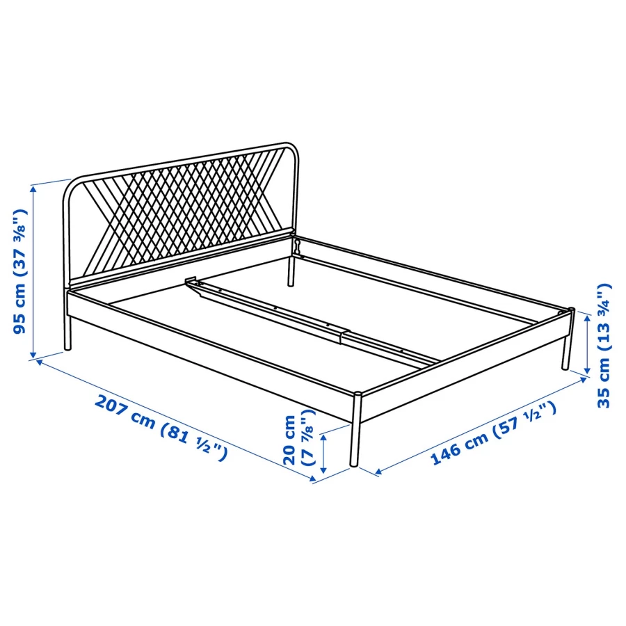 Nesttun НЕСТТУН каркас кровати, белый160x200 см