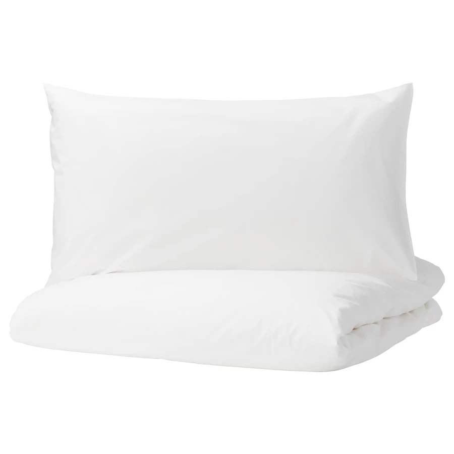 Пододеяльник и 2 наволочки - аналог IKEA DVALA, 200х200, 50х70, белый (изображение №1)