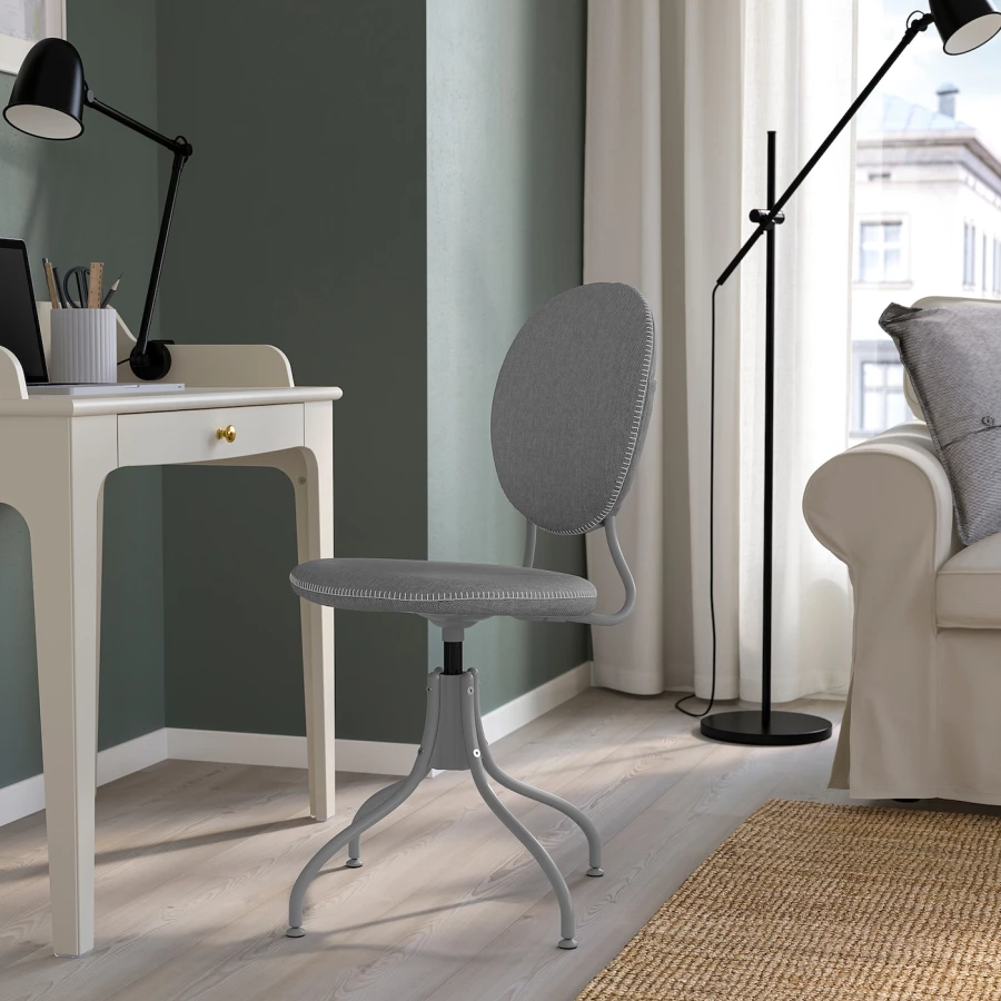 Рабочий стул - IKEA BJÖRKBERGET ИКЕА, 58x59x93, серый,  БЬЙОРКБЕРГЕТ ИКЕА (изображение №2)