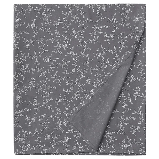 Простыня, хлопок 100% - аналог IKEA KOPPARRANKA, 150x260 см, серый (изображение №1)
