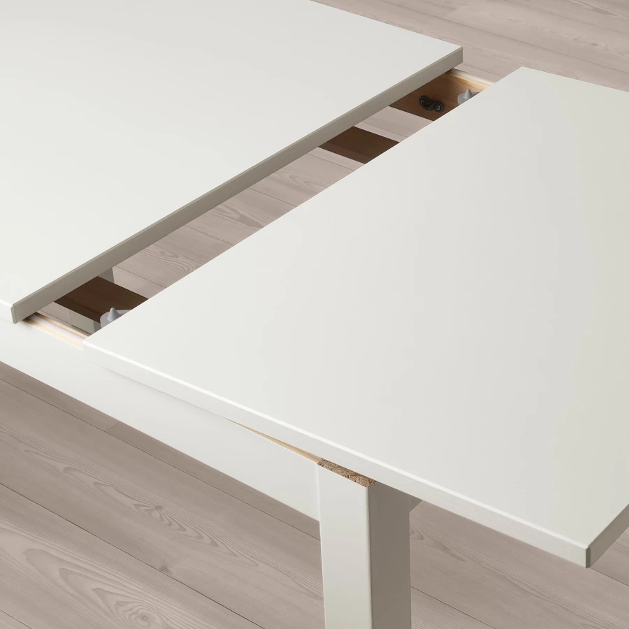 Laneberg ланеберг раздвижной стол, белый130/190x80 см