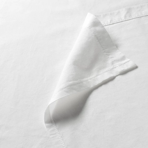 Простыня, хлопок 100% - аналог IKEA DVALA, 150x260 см, белый (изображение №4)