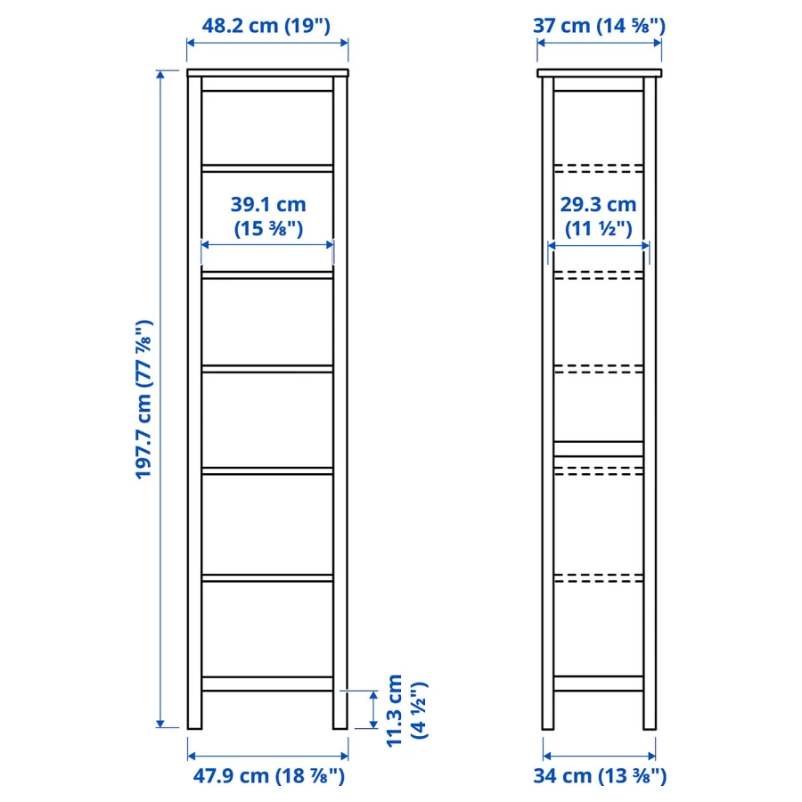 hemnes хемнэс стеллаж белая морилка светло коричневый