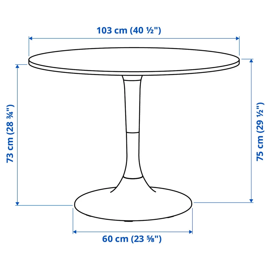 Docksta Докста стол, белый/белый103 см