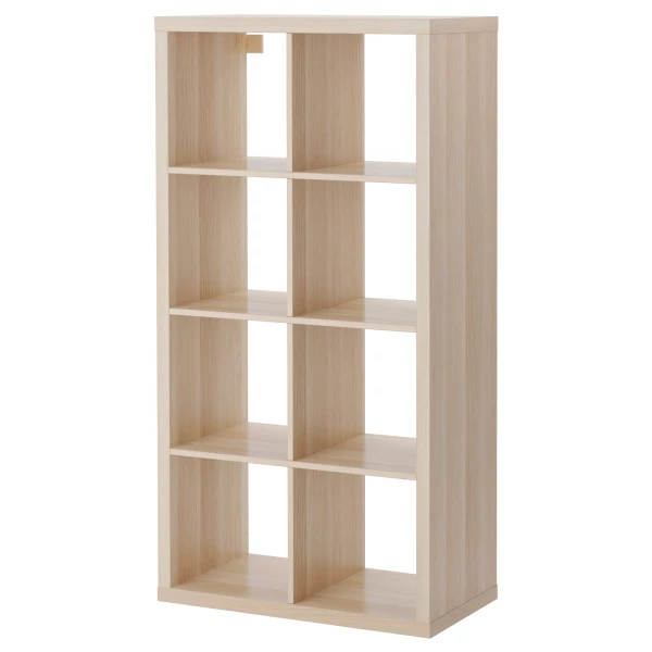 Стеллаж 8 ячеек - IKEA KALLAX, 77х147 см, под беленый дуб, КАЛЛАКС ИКЕА
