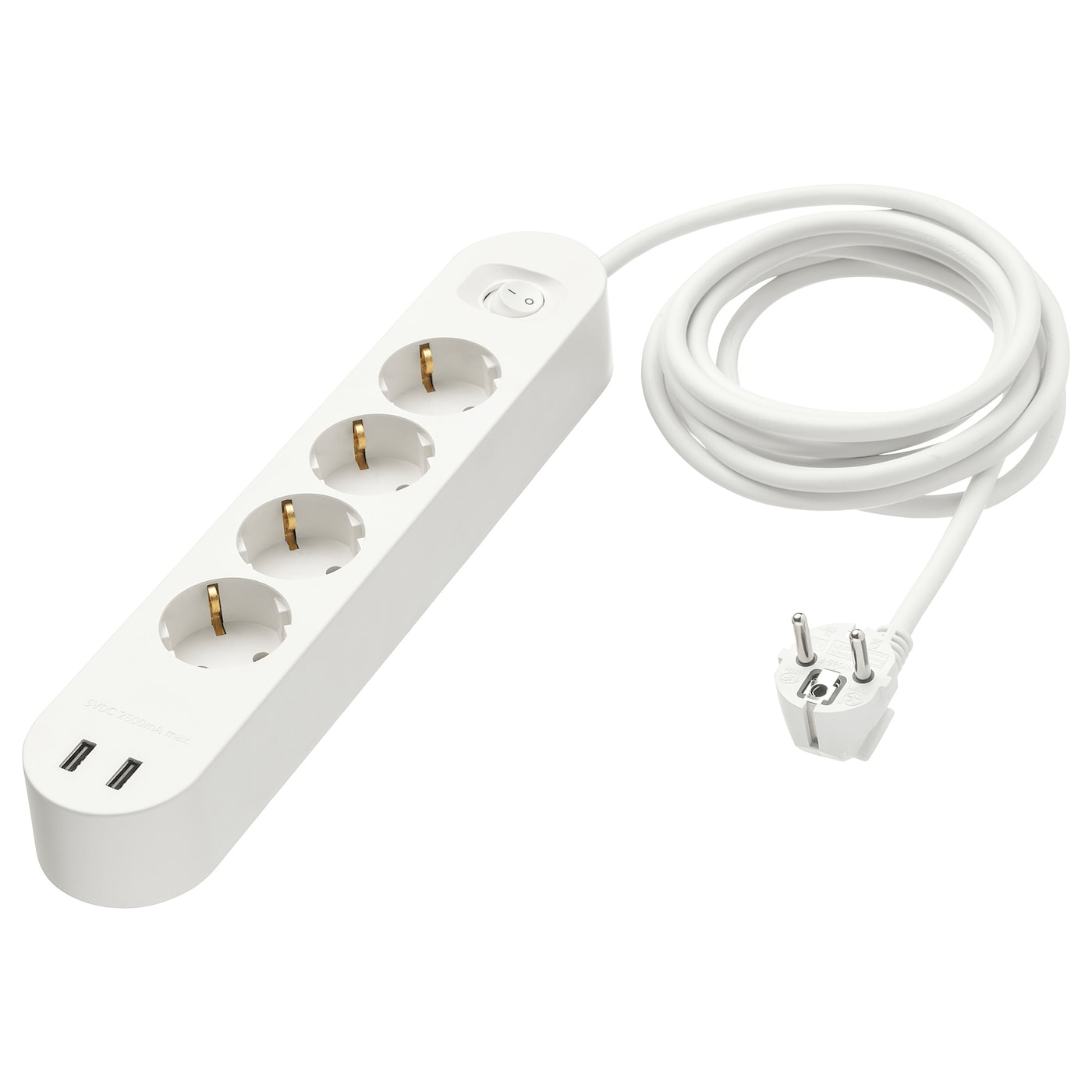 KOPPLA КОПЛА Удлинитель 4-местный/2 USB-порта ИКЕА за 3166 рублей в по ...