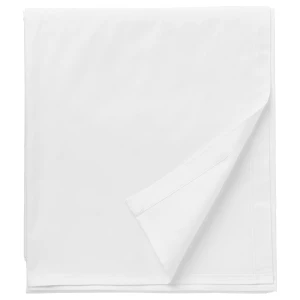 Простыня, хлопок 100% - аналог IKEA DVALA, 150x260 см, белый