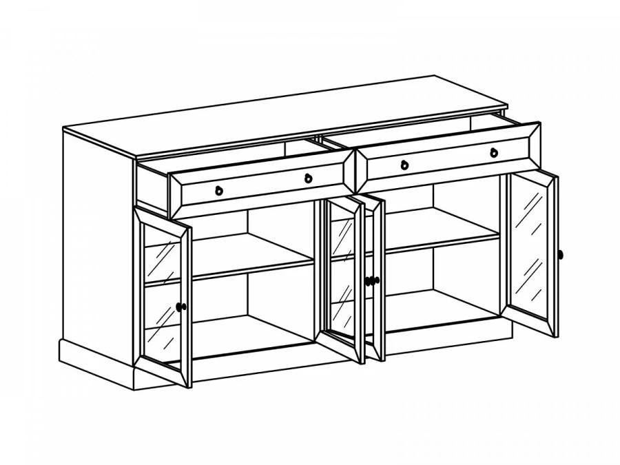 Тумба Caprio с ящиками и дверями (изображение №2)
