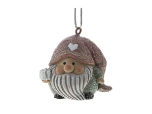 Елочное украшение Гном с подарком