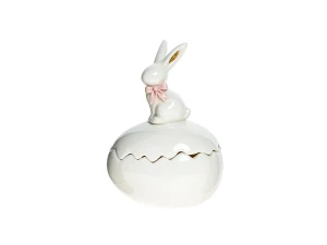 Шкатулка Зайчик с розовым бантиком