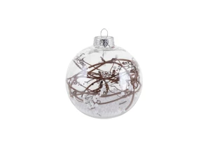 Елочное украшение Шар Berry Branch 10см Белый снег