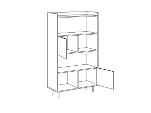 Второе фото. Стеллаж с дверцами Look