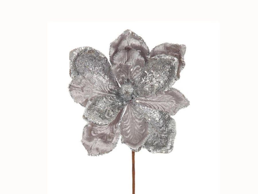 Цветок искусственный серебряный (изображение №1)