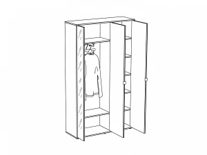 Второе фото. Шкаф трехдверный Latte