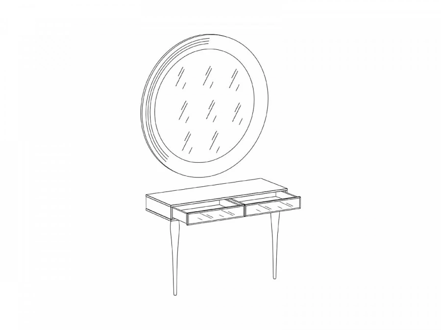 Туалетный столик с зеркалом Cloud (изображение №4)