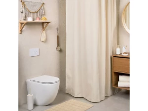 Второе фото. Штора для ванной комнаты тканевая Nebeskvit