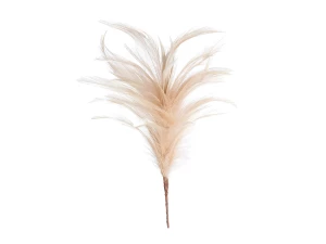 Ветка декоративная с натуральными перьями