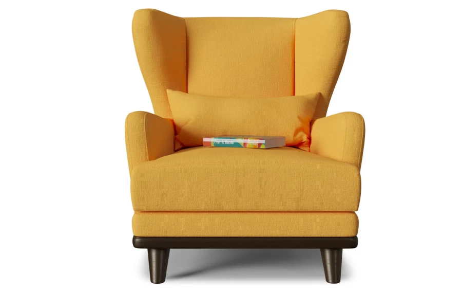 Кресло - аналог IKEA STRANDMON, 90х75х90 см, яркий желтый (изображение №2)