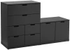 Комод с 8 ящиками - аналог IKEA  NORDLI, 120x90 см, черный (изображение №1)