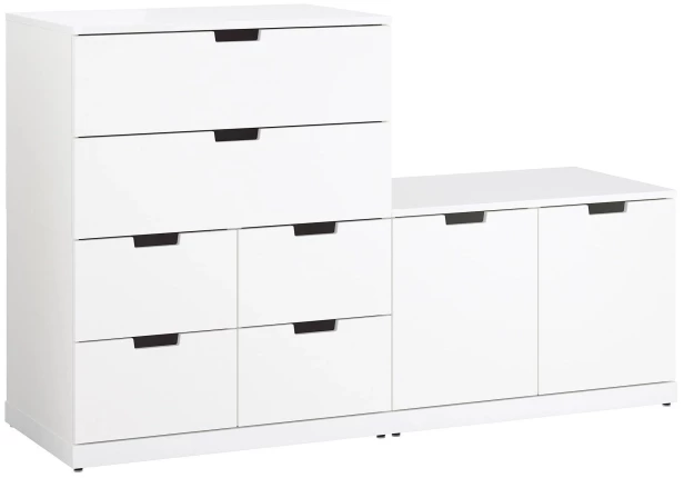 Комод с 8 ящиками - аналог IKEA  NORDLI, 90x120 см, белый (изображение №3)