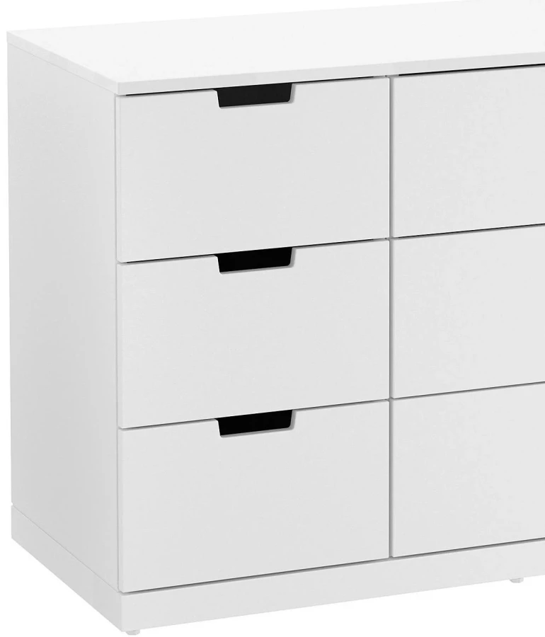 Комод с 6 ящиками - аналог IKEA  NORDLI, 90x70 см, белый (изображение №2)